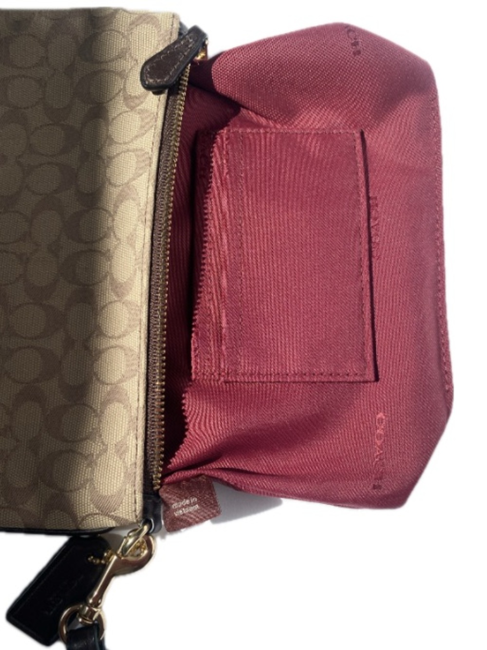 Coach Signature Canvas Wristlet - EUC - Picture 9 of 11